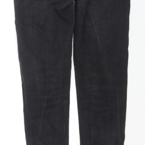 Zenzo Mens Black Cotton Skinny Jeans Size 30 in L31 in Regular Zip