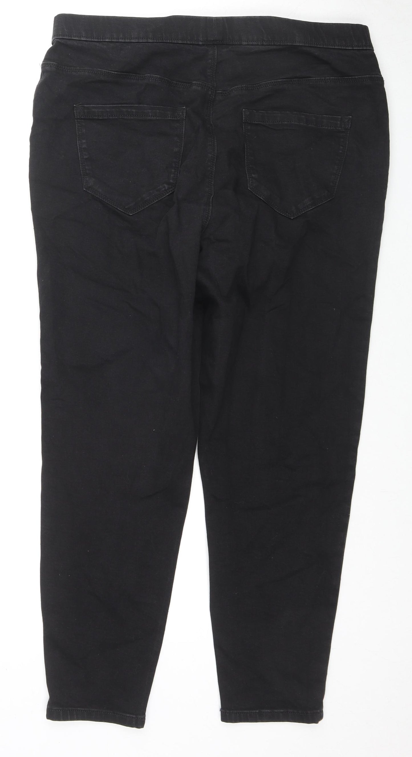George Womens Black Cotton Jegging Jeans Size 18 L26 in Regular