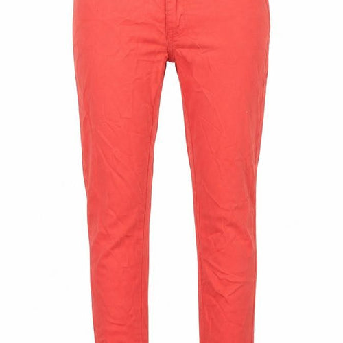NEXT Womens Red Cotton Skinny Jeans Size 12 L32 in Regular Zip