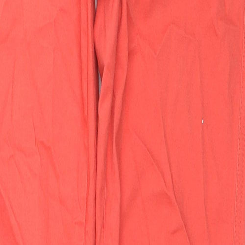 NEXT Womens Red Cotton Skinny Jeans Size 12 L32 in Regular Zip