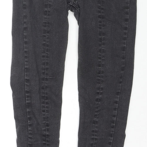 River Island Womens Black Cotton Skinny Jeans Size 10 L26 in Regular Zip