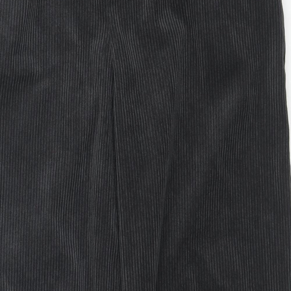 Divided by H&M Womens Black Polyester Trousers Size XS L29 in Regular Zip