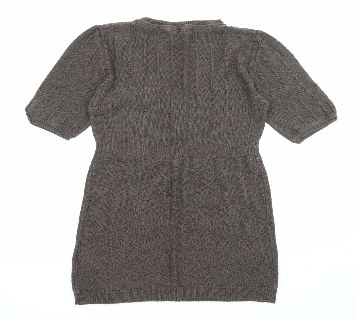 Fat Face Womens Brown Scoop Neck Cotton Pullover Jumper Size 10