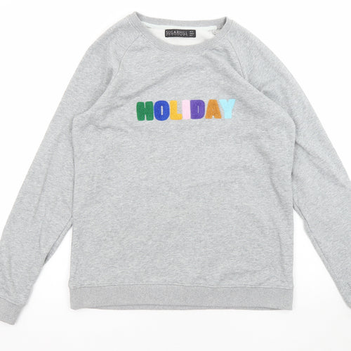 Sugarhill Womens Grey Cotton Pullover Sweatshirt Size 14 Pullover - Holiday