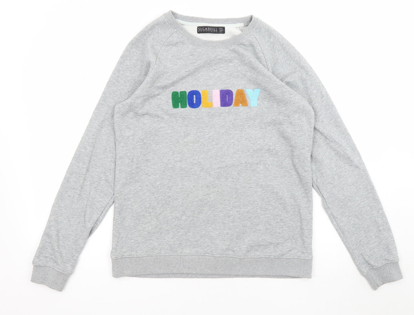 Sugarhill Womens Grey Cotton Pullover Sweatshirt Size 14 Pullover - Holiday