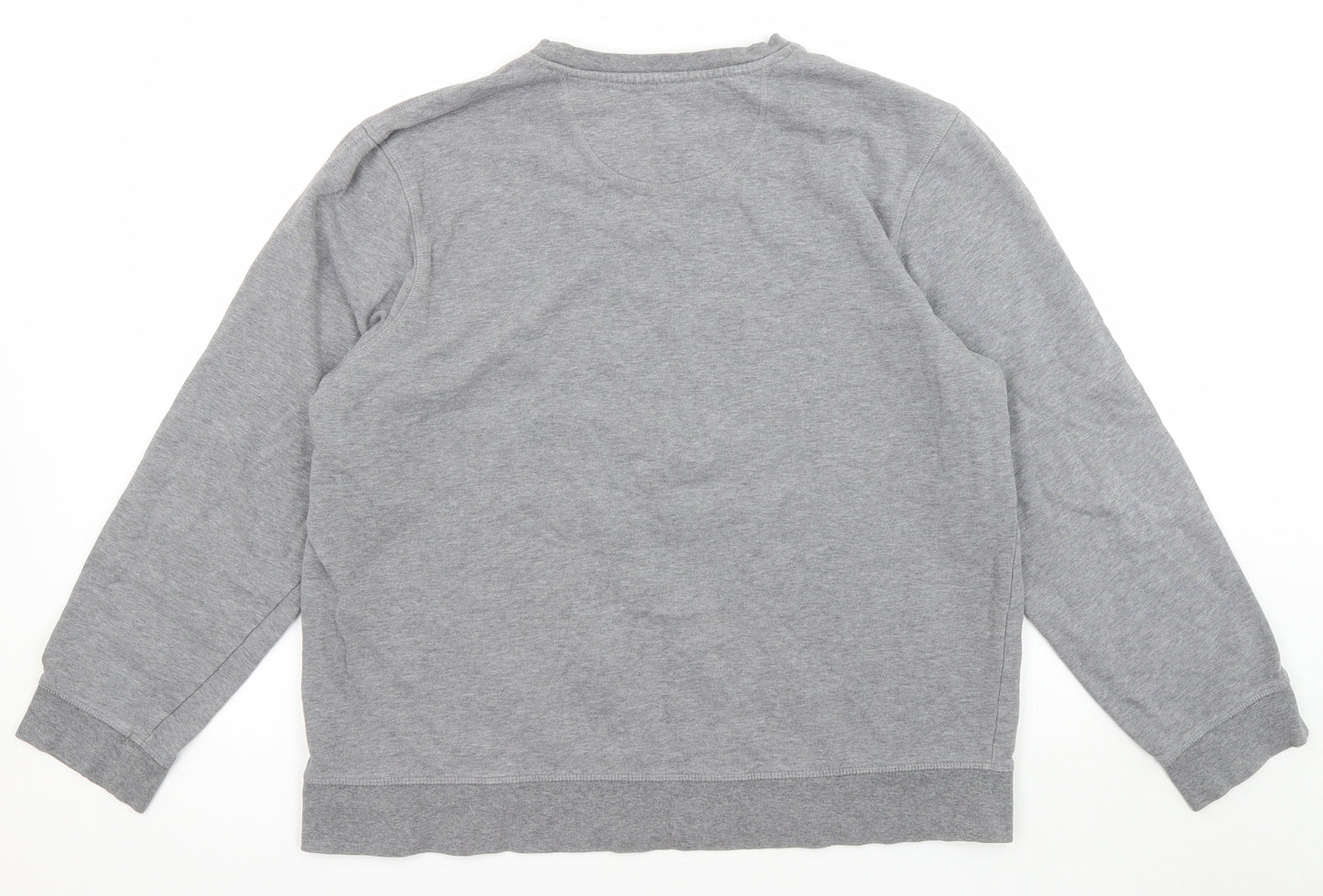 Marks and Spencer Mens Grey Cotton Pullover Sweatshirt Size L