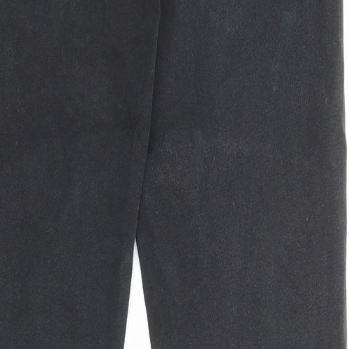 River Island Mens Black Cotton Straight Jeans Size 28 in L34 in Regular Zip - Pockets