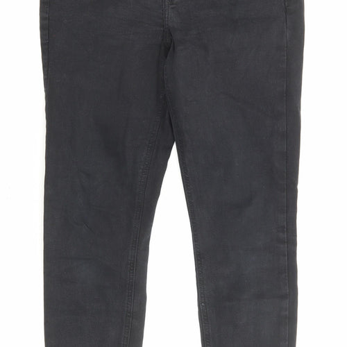 Topshop Womens Black Cotton Skinny Jeans Size 28 in L30 in Regular Zip - Pockets