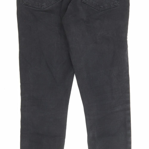 Topshop Womens Black Cotton Skinny Jeans Size 28 in L30 in Regular Zip - Pockets