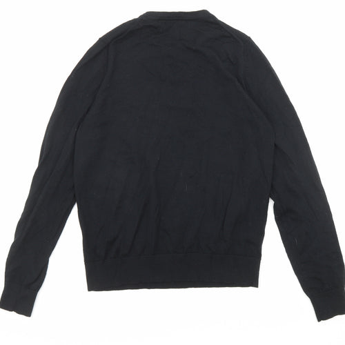 Marks and Spencer Womens Black Round Neck Acrylic Pullover Jumper Size 14