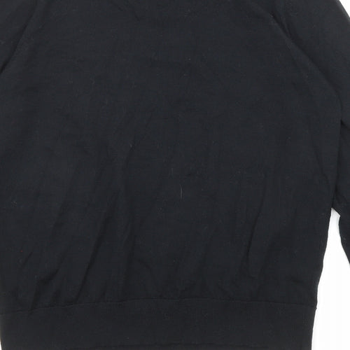 Marks and Spencer Womens Black Round Neck Acrylic Pullover Jumper Size 14