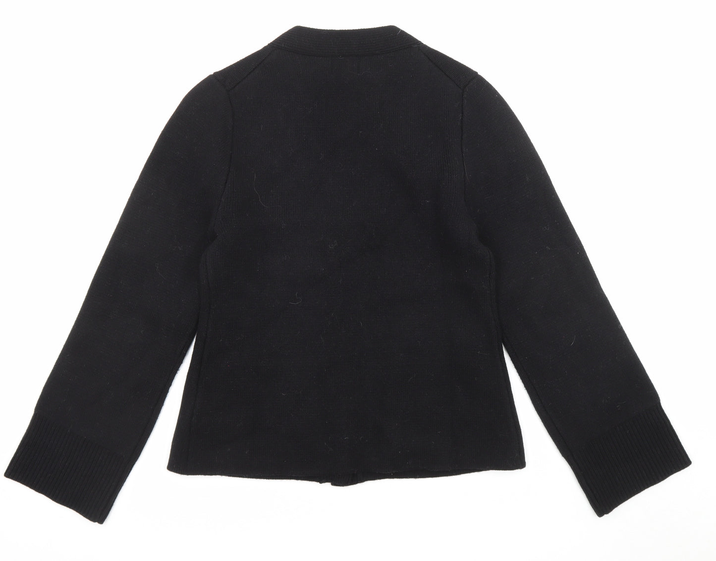 H&M Womens Black V-Neck Wool Cardigan Jumper Size S - Pockets
