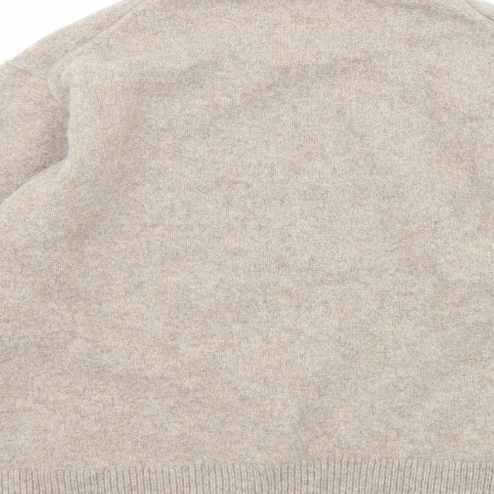 Uniqlo Womens Beige Roll Neck Wool Pullover Jumper Size S