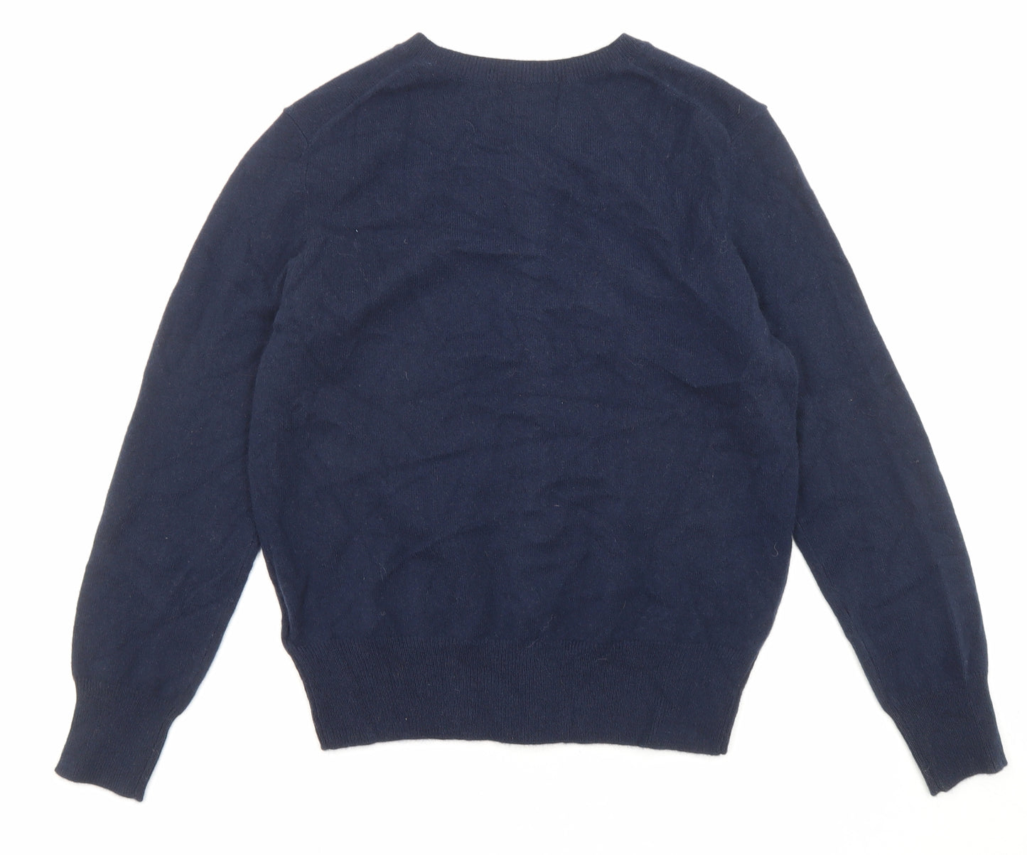 Autograph Womens Blue Crew Neck Cashmere Cardigan Jumper Size 12