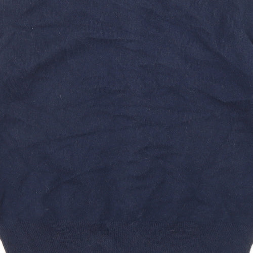 Autograph Womens Blue Crew Neck Cashmere Cardigan Jumper Size 12