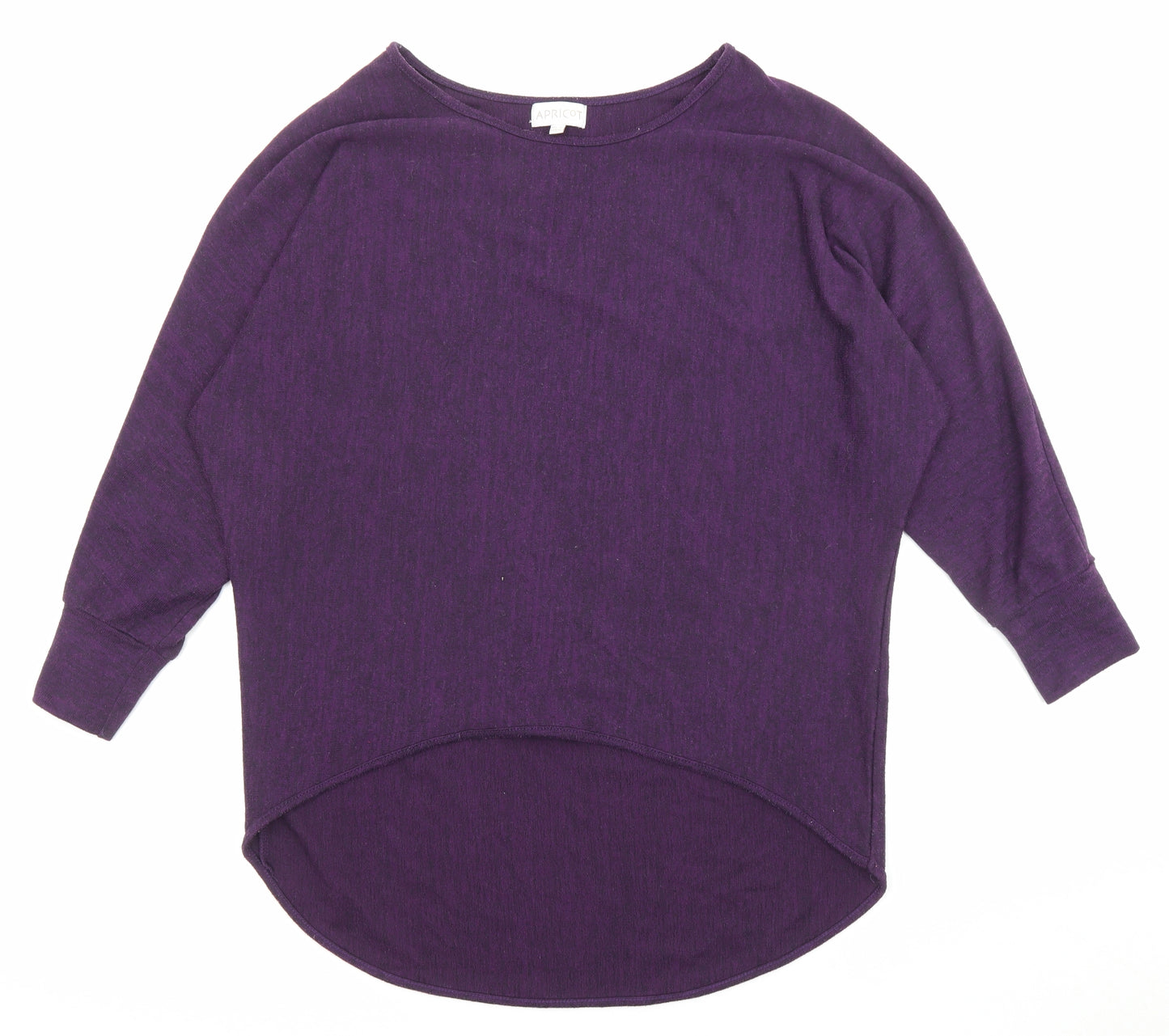 Apricot Womens Purple Boat Neck Polyester Pullover Jumper Size 16