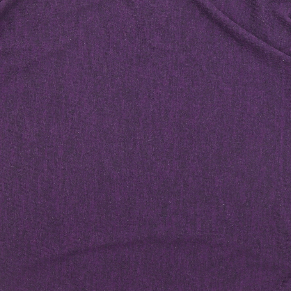 Apricot Womens Purple Boat Neck Polyester Pullover Jumper Size 16