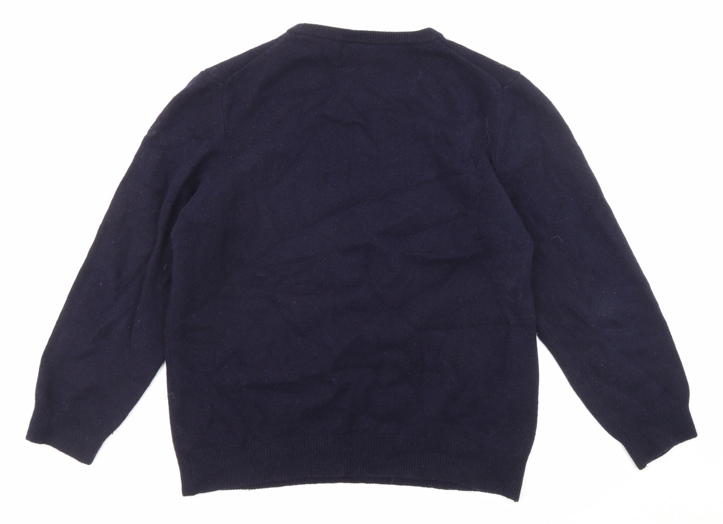 Lyle & Scott Womens Blue Crew Neck Wool Pullover Jumper Size XL - Golf