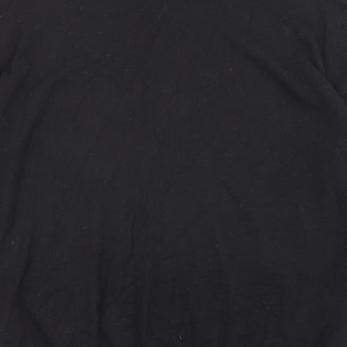 NEXT Mens Black High Neck Cotton Full Zip Jumper Size XL Long Sleeve - Pockets