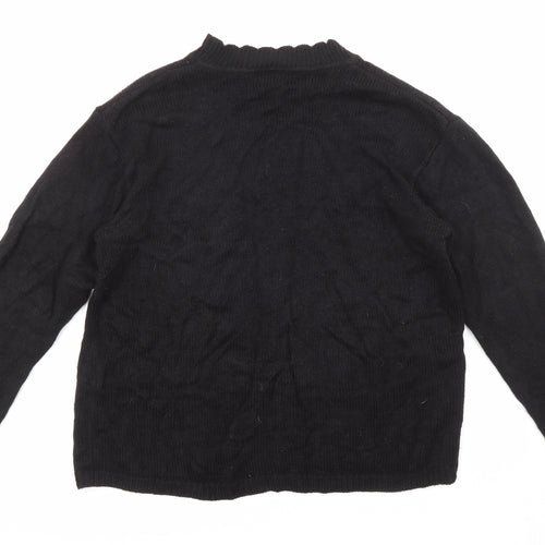 Classics Womens Black Round Neck Acrylic Pullover Jumper Size 16 - Size 16-18