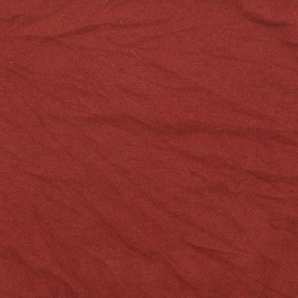 Marks and Spencer Mens Red V-Neck Wool Pullover Jumper Size 2XL Long Sleeve