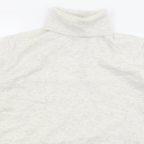 Marks and Spencer Womens Grey Roll Neck Polyester Pullover Jumper Size S