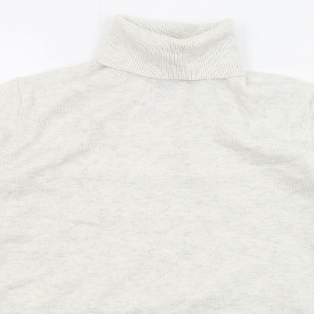 Marks and Spencer Womens Grey Roll Neck Polyester Pullover Jumper Size S