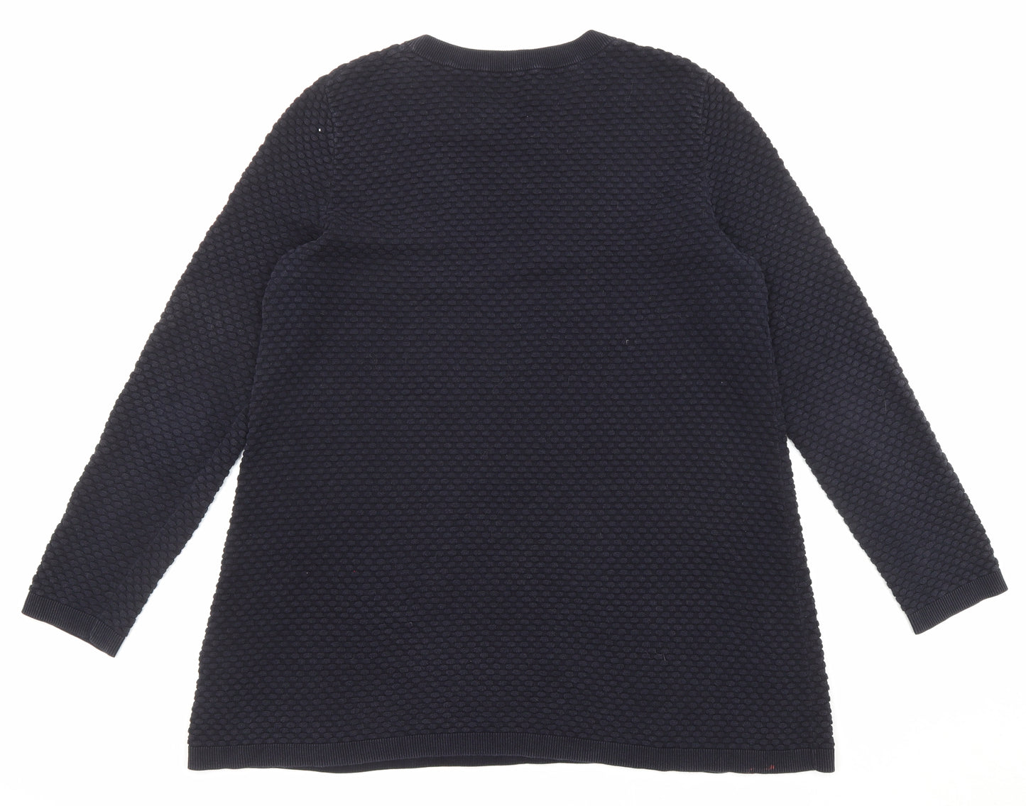 COS Womens Blue Round Neck Cotton Pullover Jumper Size M