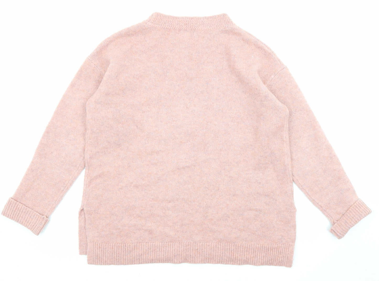 Monsoon Womens Pink Crew Neck Acrylic Pullover Jumper Size M