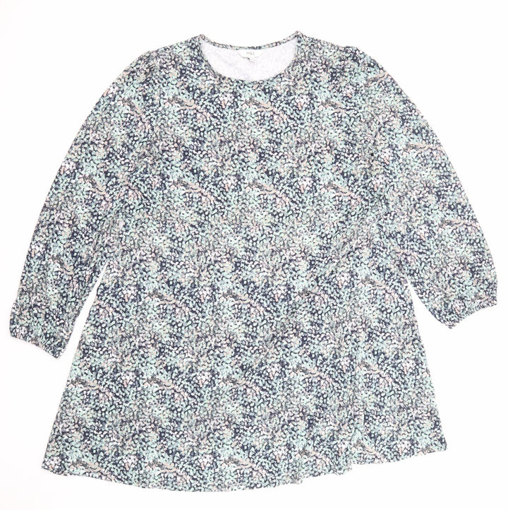 Marks and Spencer Womens Multicoloured Floral Viscose A-Line Size 22 Crew Neck Pullover