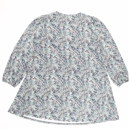 Marks and Spencer Womens Multicoloured Floral Viscose A-Line Size 22 Crew Neck Pullover