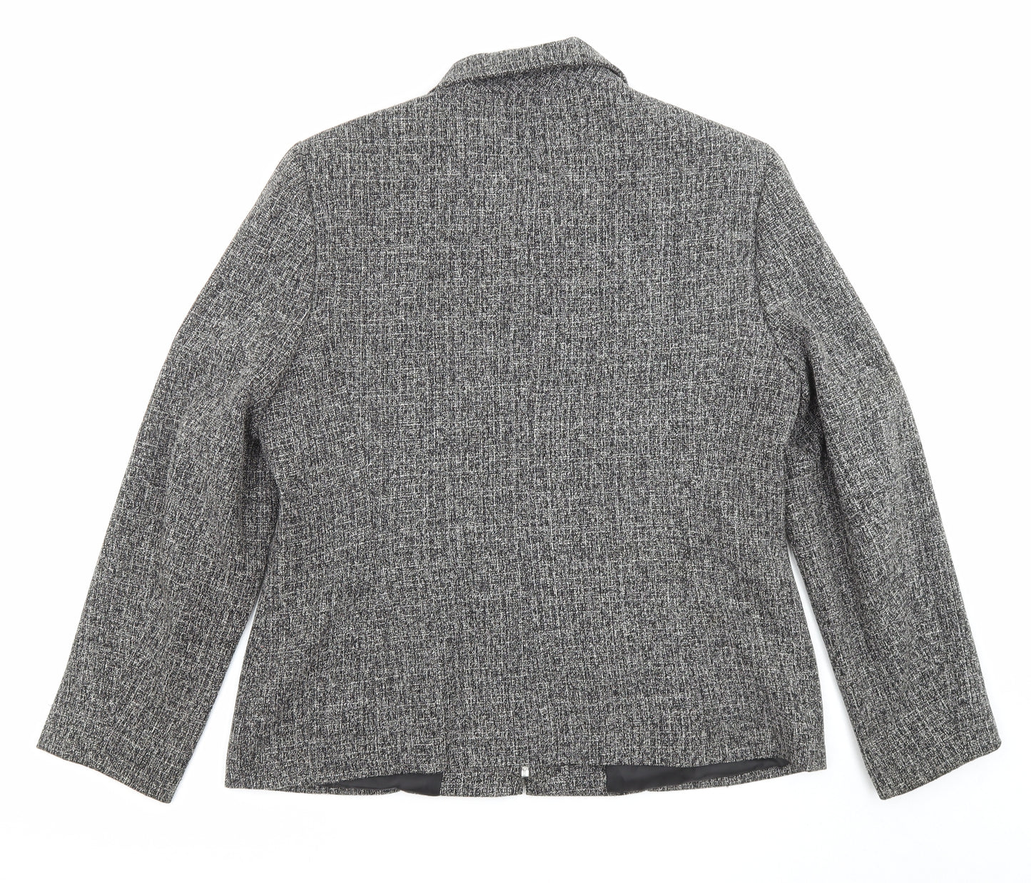 M&Co Womens Black Jacket Coat Size 16 Zip