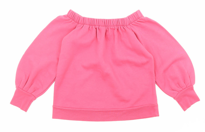 Very Womens Pink Cotton Pullover Sweatshirt Size 12 Pullover