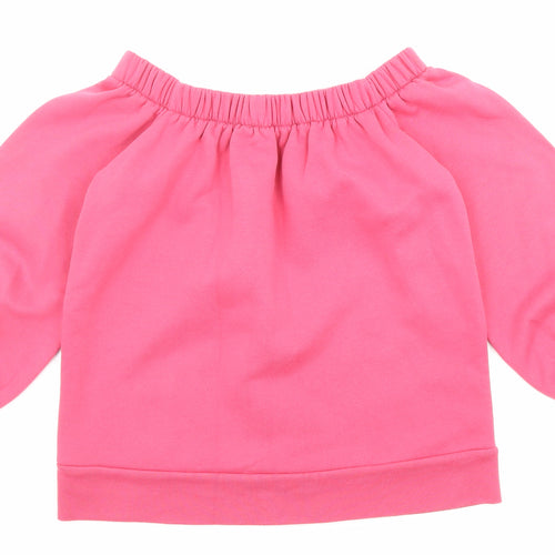 Very Womens Pink Cotton Pullover Sweatshirt Size 12 Pullover