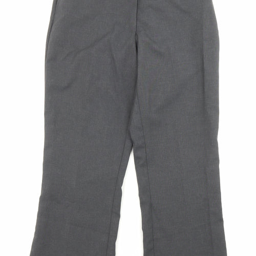 Damart Womens Grey Polyester Trousers Size 8 L26 in Regular Zip - Pockets