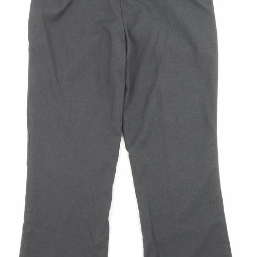Damart Womens Grey Polyester Trousers Size 8 L26 in Regular Zip - Pockets
