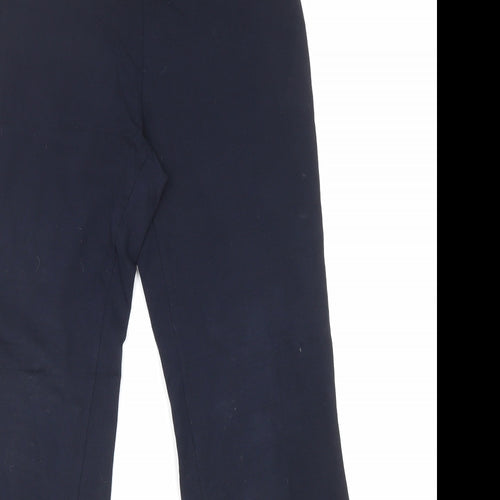 Marks and Spencer Womens Blue Cotton Trousers Size 10 L27 in Regular