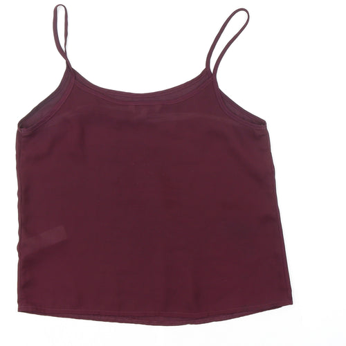 New Look Womens Purple Polyester Camisole Blouse Size 10 Scoop Neck