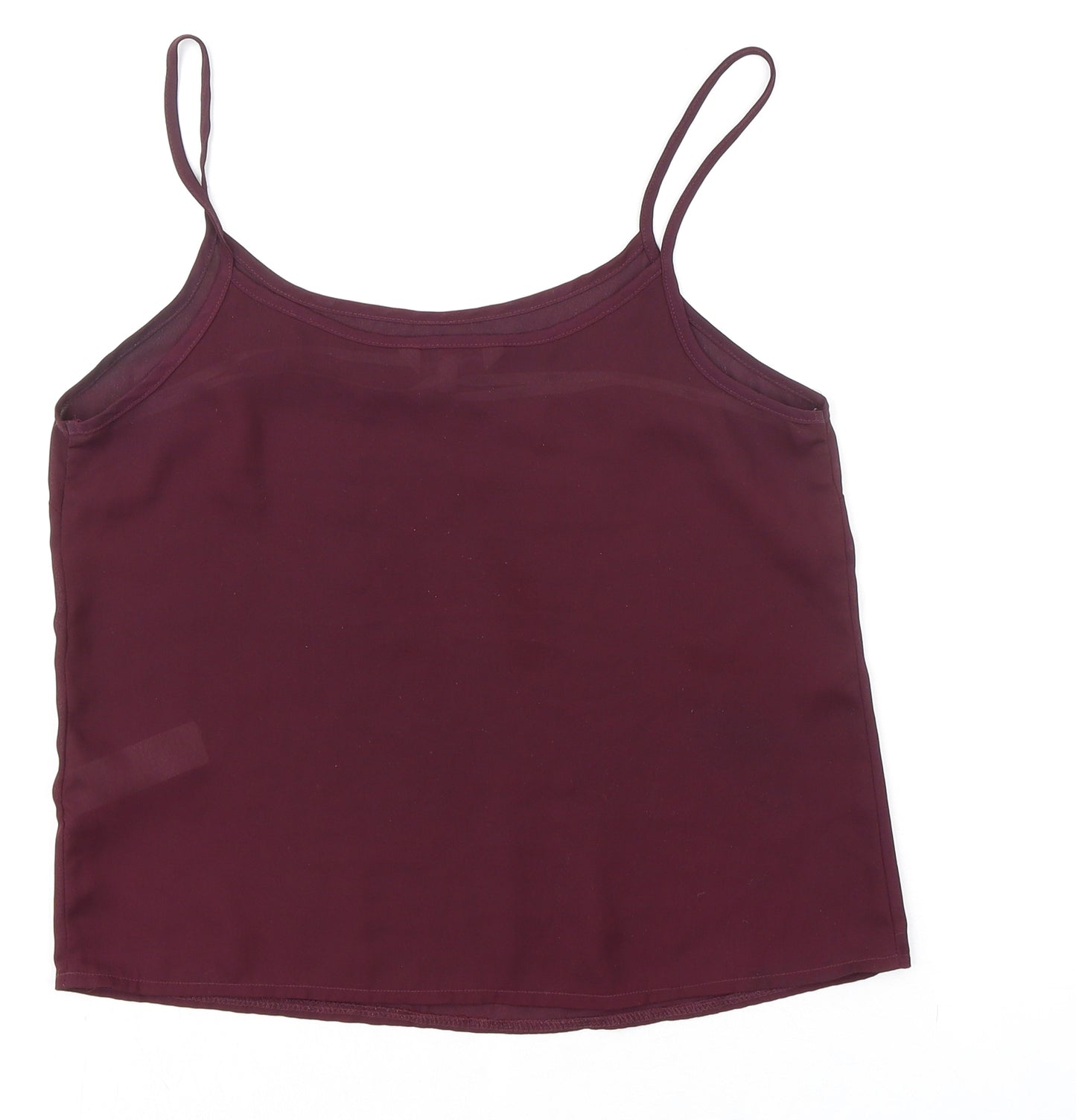 New Look Womens Purple Polyester Camisole Blouse Size 10 Scoop Neck