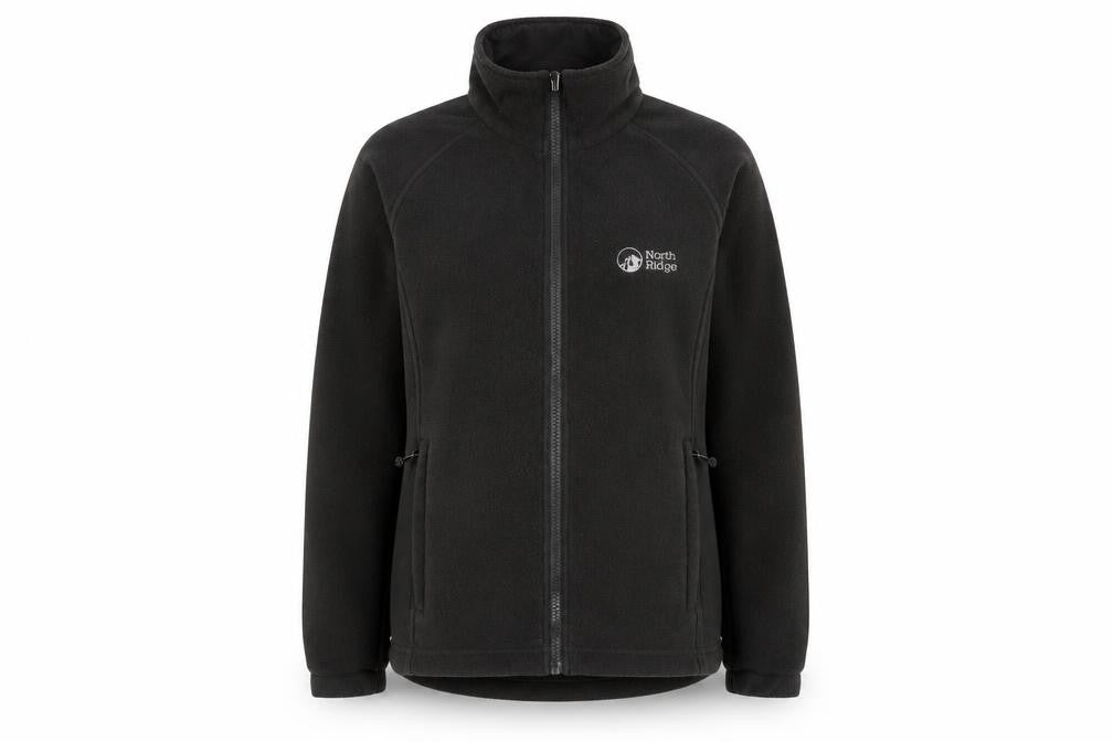 Front view of North Ridge women’s grey jacket, size UK 12, zip