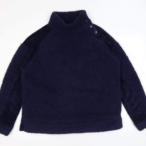 NEXT Womens Blue Polyester Pullover Sweatshirt Size M Snap