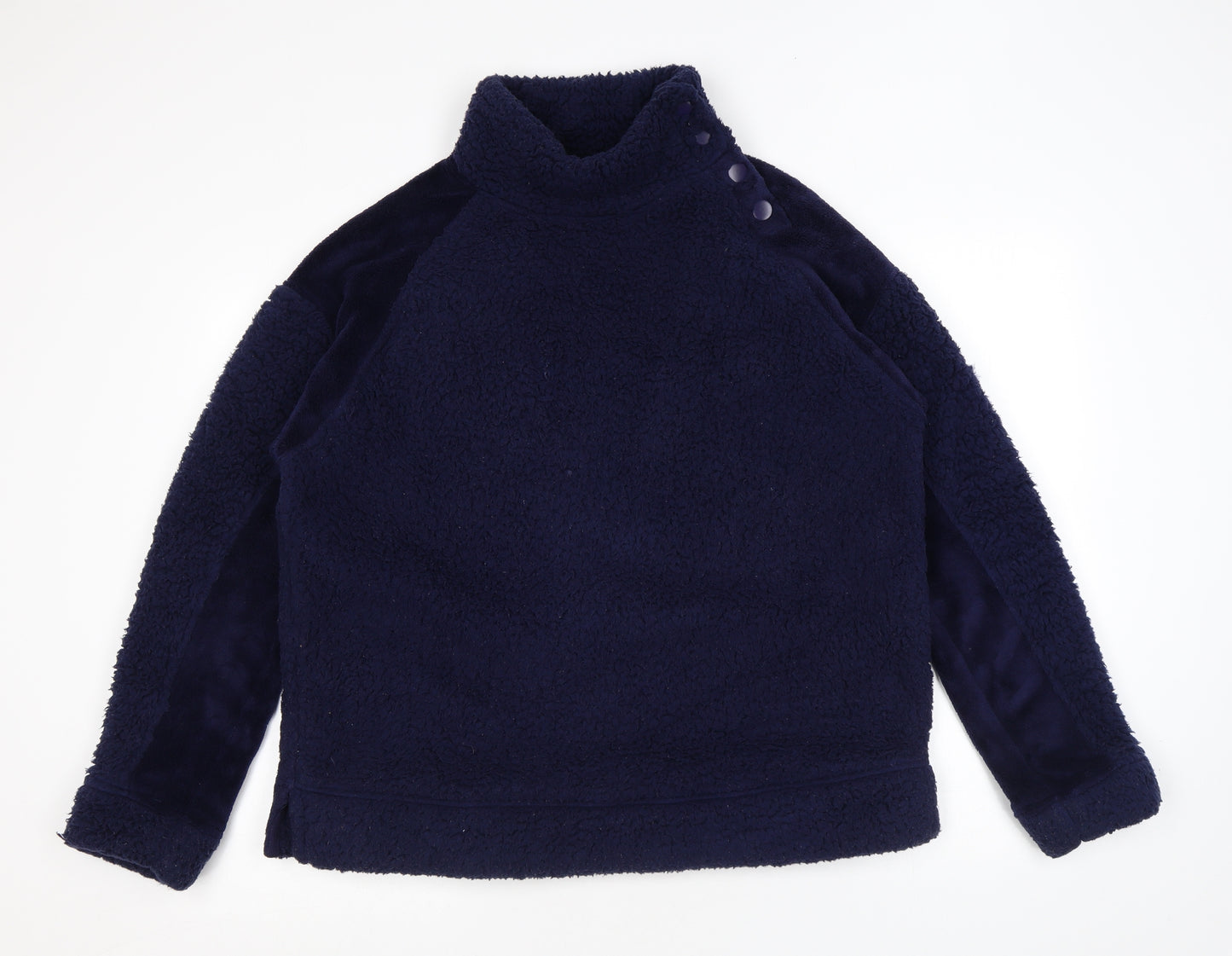 NEXT Womens Blue Polyester Pullover Sweatshirt Size M Snap