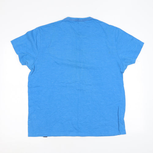 Joules Mens Blue Cotton T-Shirt Size XL Round Neck - Pig, Flippin Grilliant