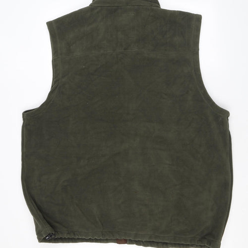 Country Estate Mens Green Gilet Jacket Size 2XL Zip