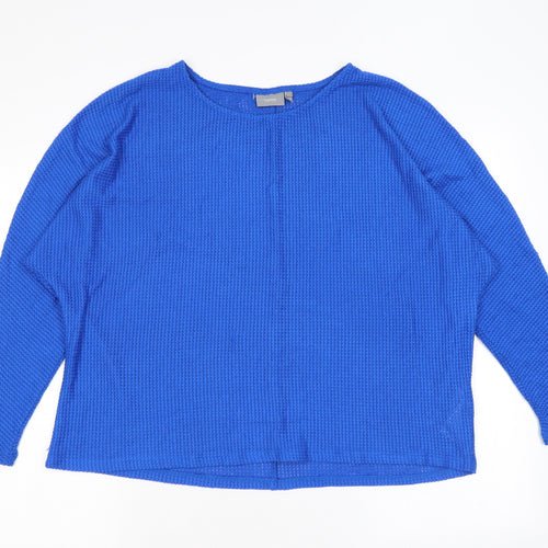 b.young Womens Blue Round Neck Cotton Pullover Jumper Size L