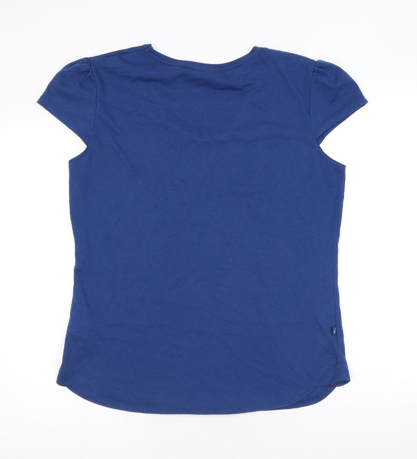LA Gear Womens Blue Polyester Basic T-Shirt Size 20 Scoop Neck Pullover