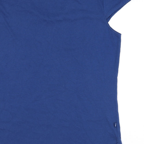 LA Gear Womens Blue Polyester Basic T-Shirt Size 20 Scoop Neck Pullover