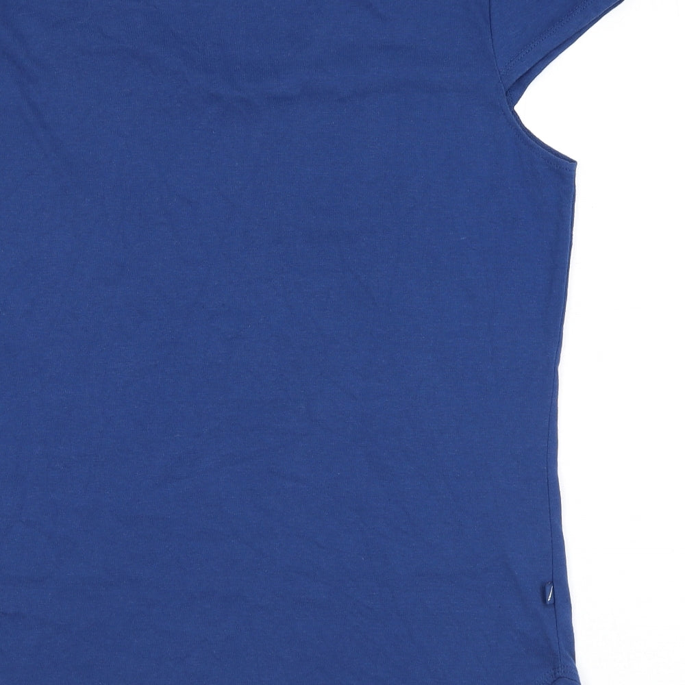 LA Gear Womens Blue Polyester Basic T-Shirt Size 20 Scoop Neck Pullover