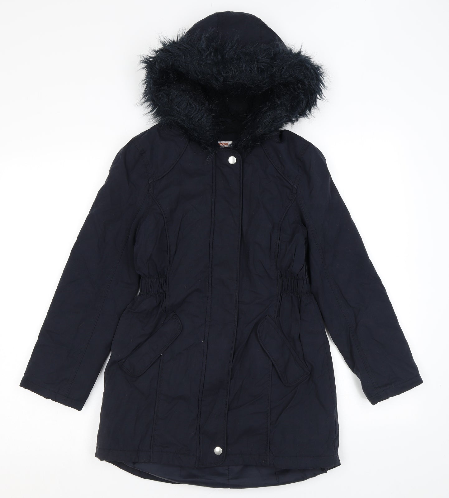 Blue Zoo Girls Blue Anorak Coat Size 9-10 Years Zip