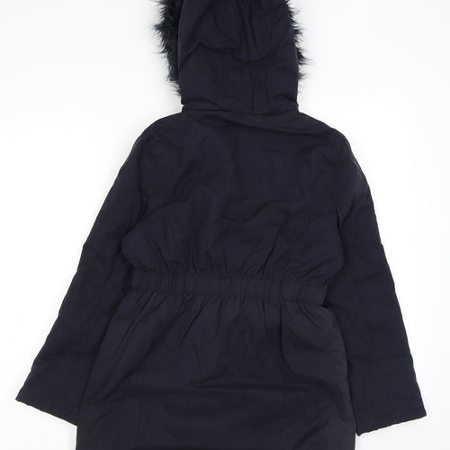 Blue Zoo Girls Blue Anorak Coat Size 9-10 Years Zip